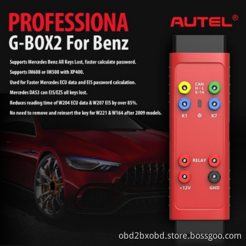 100% Original Autel G-BOX2 Tool for Mercedes Benz All Key Lost Work with Autel MaxiIM IM608/IM508